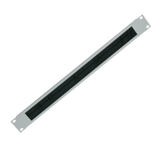 Cable Management Panel 1U Perforated with Brush Gray - Intellinet I-CASE PSC-BG