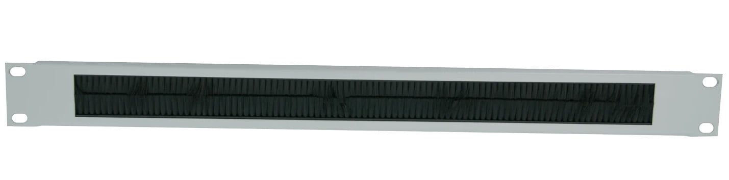 Pannello Passacavi 1U Forato con Spazzola Grigio - Intellinet I-CASE PSC-BG