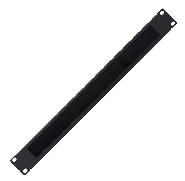 Cable Management Panel 1U Perforated with Brush Black - Techly Professional I-CASE PSC-NETY