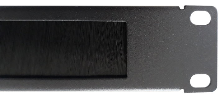 Cable Management Panel 1U Perforated with Brush Black - Techly Professional I-CASE PSC-NETY