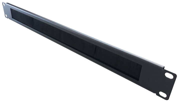 Cable Management Panel 1U Perforated with Brush Black - Techly Professional I-CASE PSC-NETY