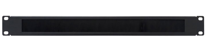 Cable Management Panel 1U Perforated with Brush Black - Techly Professional I-CASE PSC-NETY
