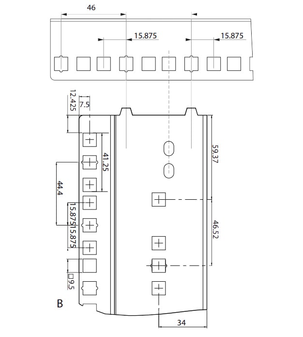 Staffe Montanti per Armadi I-CASE EP-2060BKT e I-CASE EP-2060GT - Intellinet I-CASE RAIL-20/T