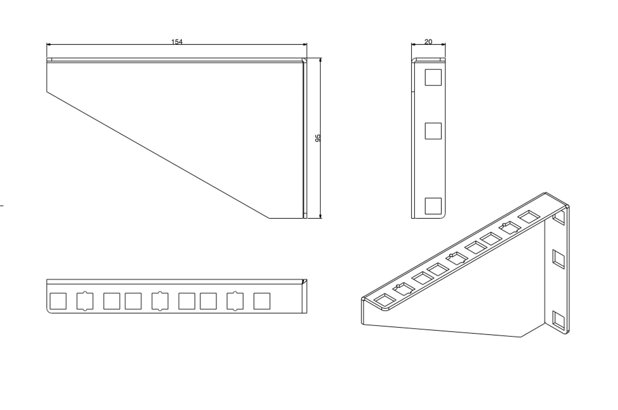 Staffa 3U per installazione verticali apparecchiature rack 19'' - Techly Professional I-CASE RAIL-3UV