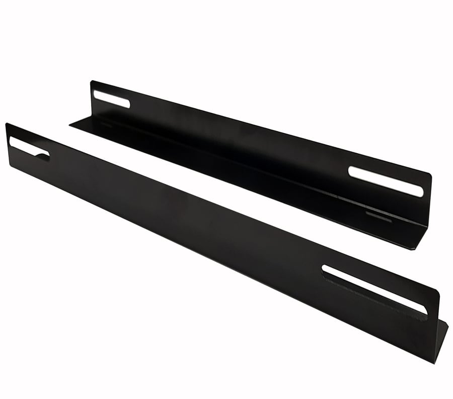 Coppia staffe a L Laterale per Rack 19'' a Muro Prof. 450mm Nero - Intellinet I-CASE RAIL-450EW