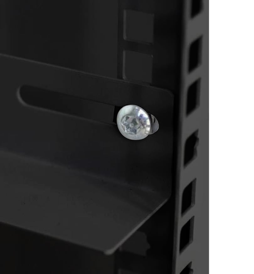 Coppia staffe a L Laterale per Rack 19'' a Muro Prof. 600mm Nero - Intellinet I-CASE RAIL-600EW