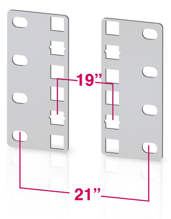 Coppia Staffe Riduttrici per Armadi ETSI 2U - Techly Professional I-CASE RAIL-ADP2ETG