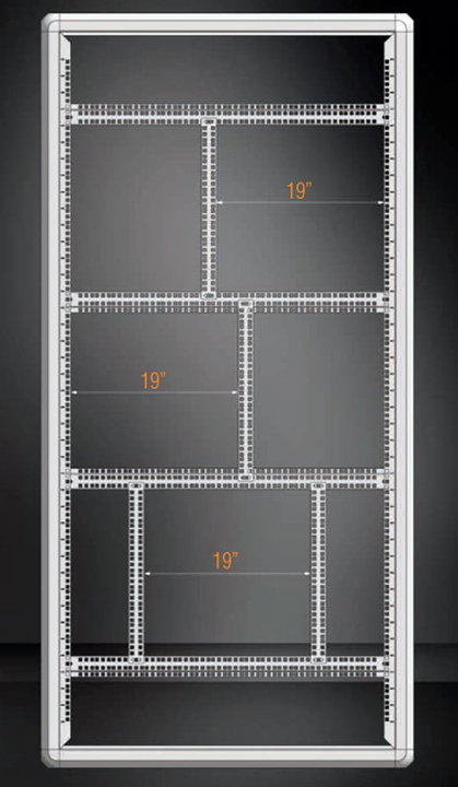 Vertical Support Bar for Rack Cabinets 19" Evolution Series - Techly Professional I-CASE RAIL-EVV