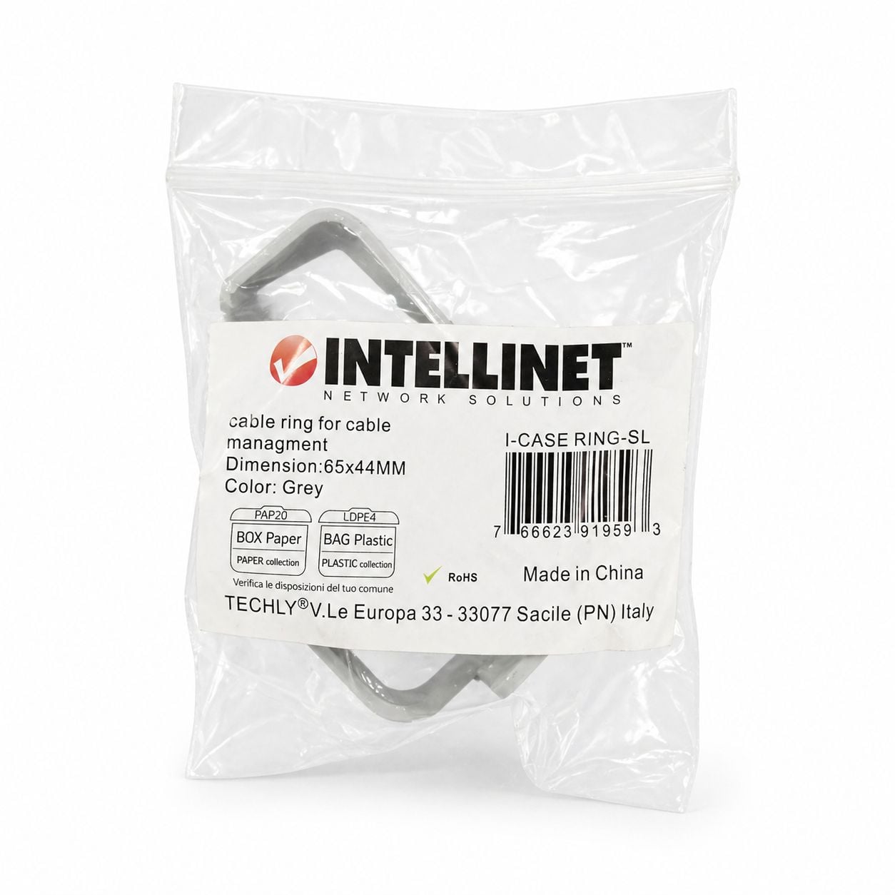 Passacavi per Armadi di Rete Grigio - Intellinet I-CASE RING-SL