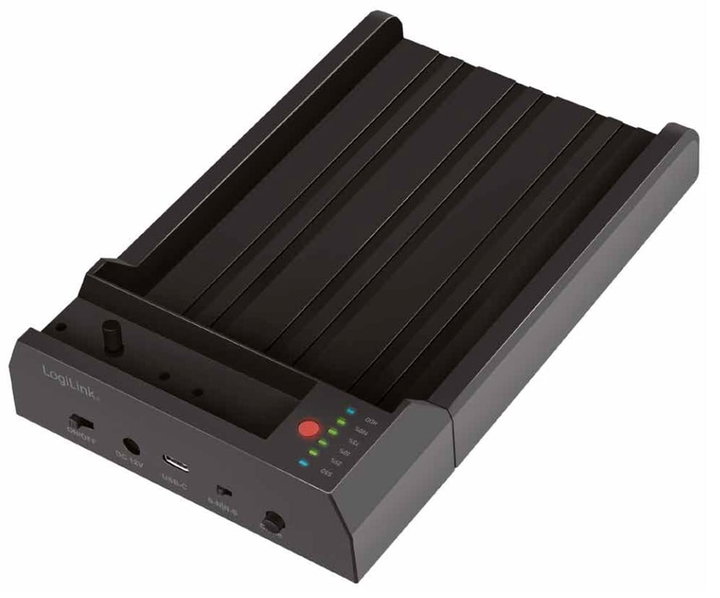 External duplication box USB 3.2 Gen 2 Dual Bay Quickport One-Key Offline Clone Portable - Logilink I-CASE SATA57