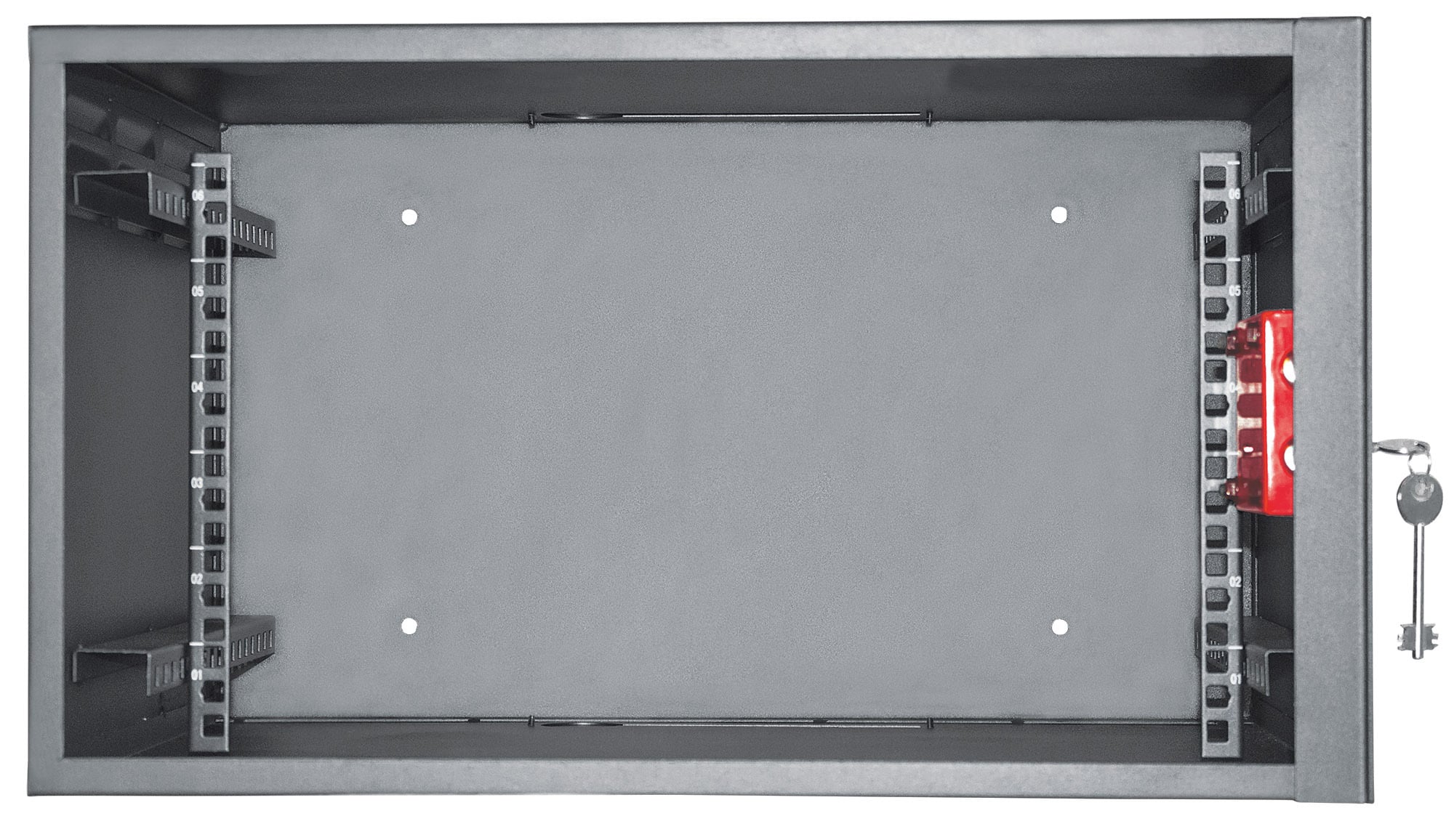 Armadio Rack 19'' a muro 6unità con serratura di sicurezza - Intellinet I-CASE SC-0645-BK