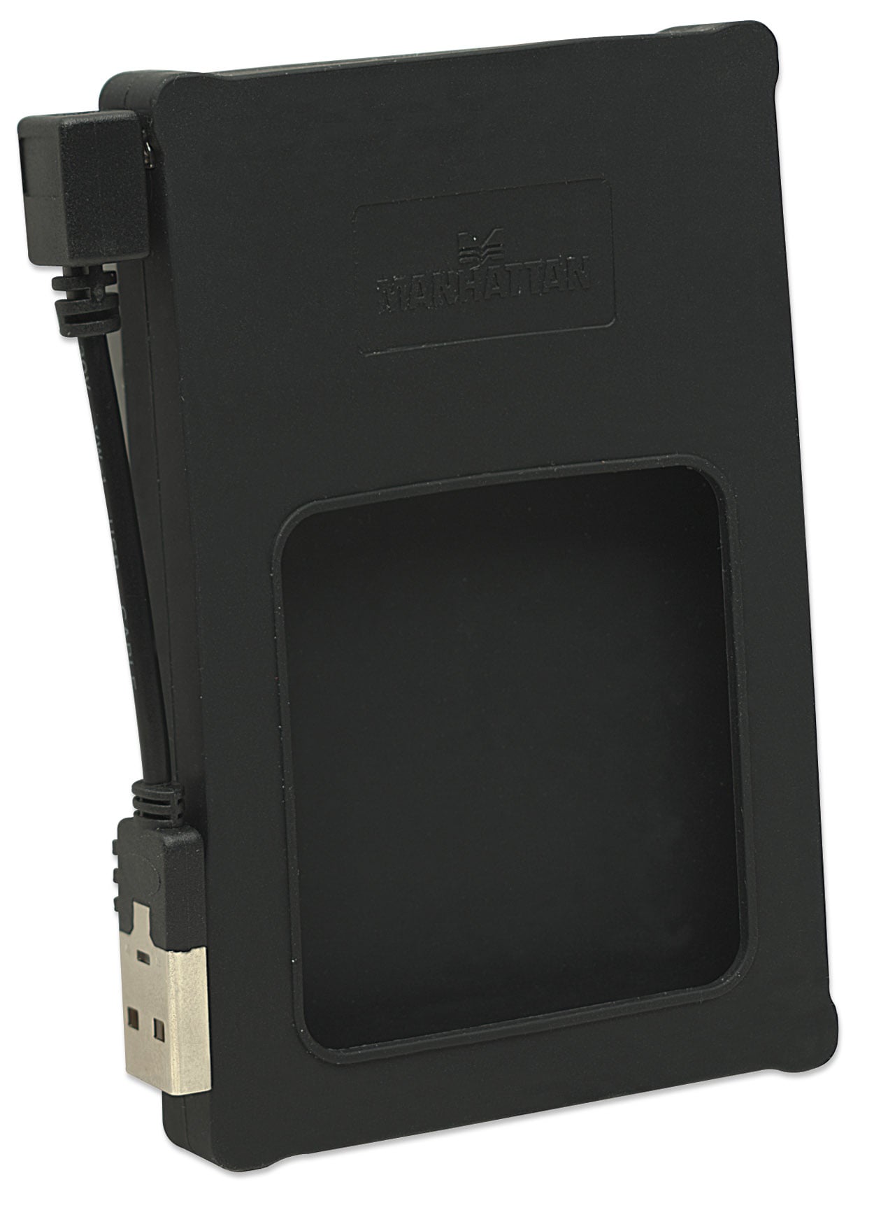 Box esterno 2.5'' SATA USB2.0 Silicone Nero - Manhattan I-CASE SIL-25BK