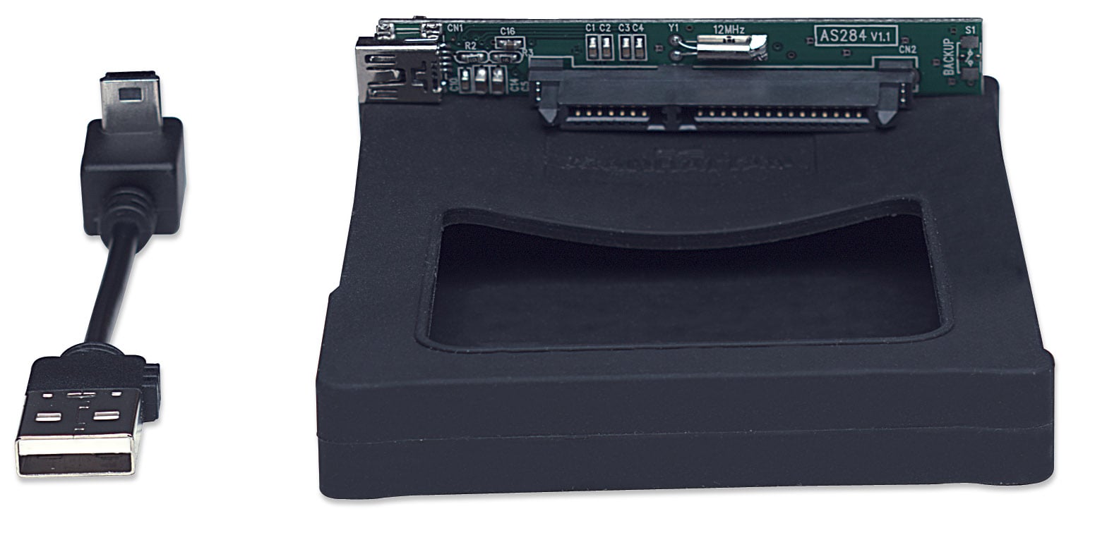 Box esterno 2.5'' SATA USB2.0 Silicone Nero - Manhattan I-CASE SIL-25BK