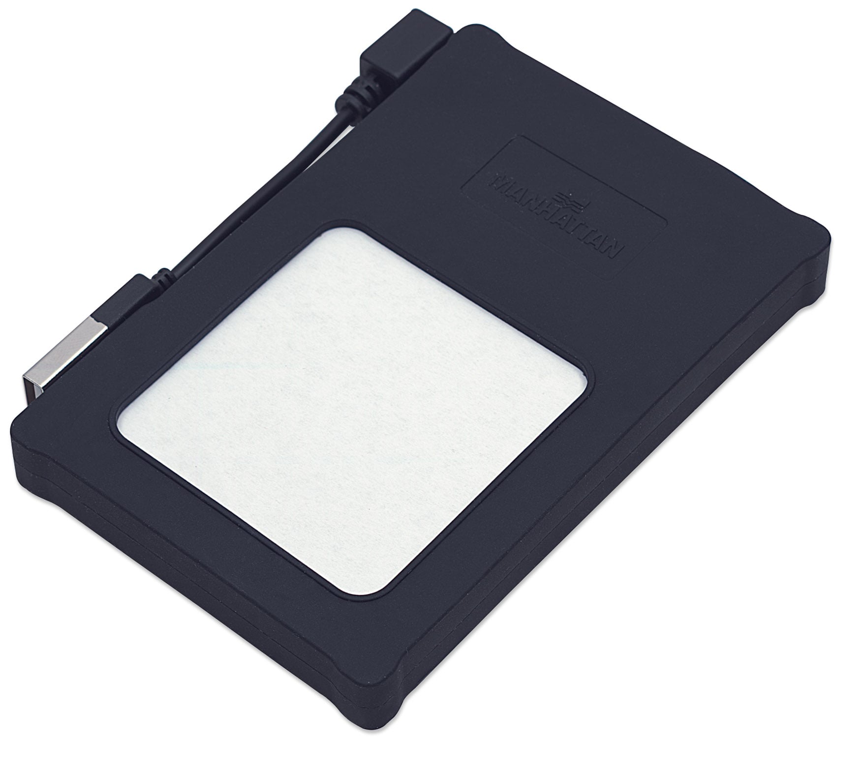Box esterno 2.5'' SATA USB2.0 Silicone Nero - Manhattan I-CASE SIL-25BK