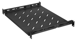 Mensola 19" fissa profondità regolabile 350-550mm 1U nero - Intellinet I-CASE SLIDE-350BI