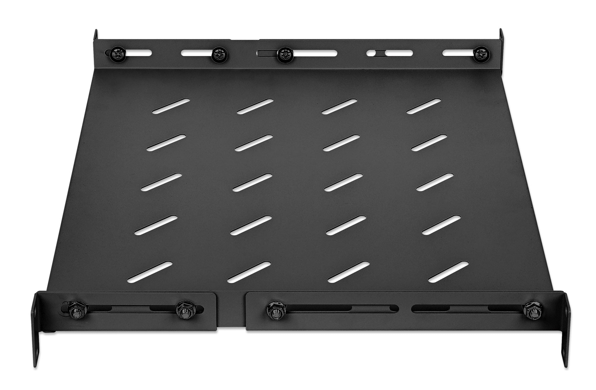 Mensola 19'' fissa con Profondità Regolabile da 350 a 550 mm 1U Nero - Intellinet I-CASE SLIDE-350BI