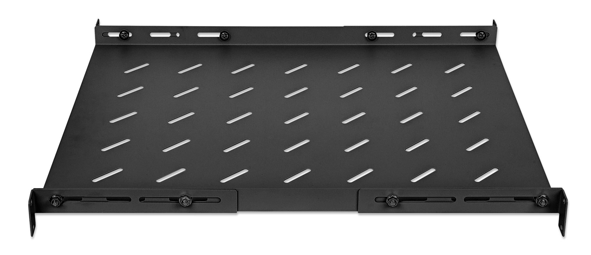 Mensola 19'' fissa con Profondità Regolabile da 550 a 750 mm 1U Nero - Intellinet I-CASE SLIDE-550BI