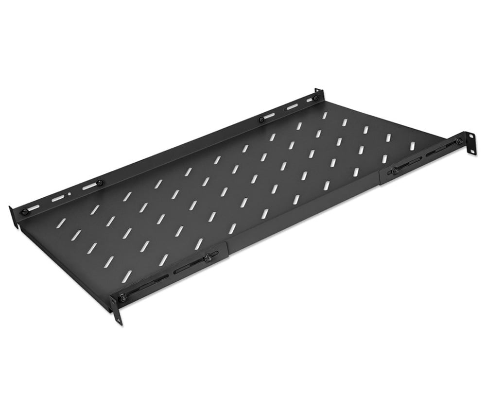 Mensola 19'' fissa con Profondità Regolabile da 750 a 950 mm 1U Nero - Intellinet I-CASE SLIDE-750BI