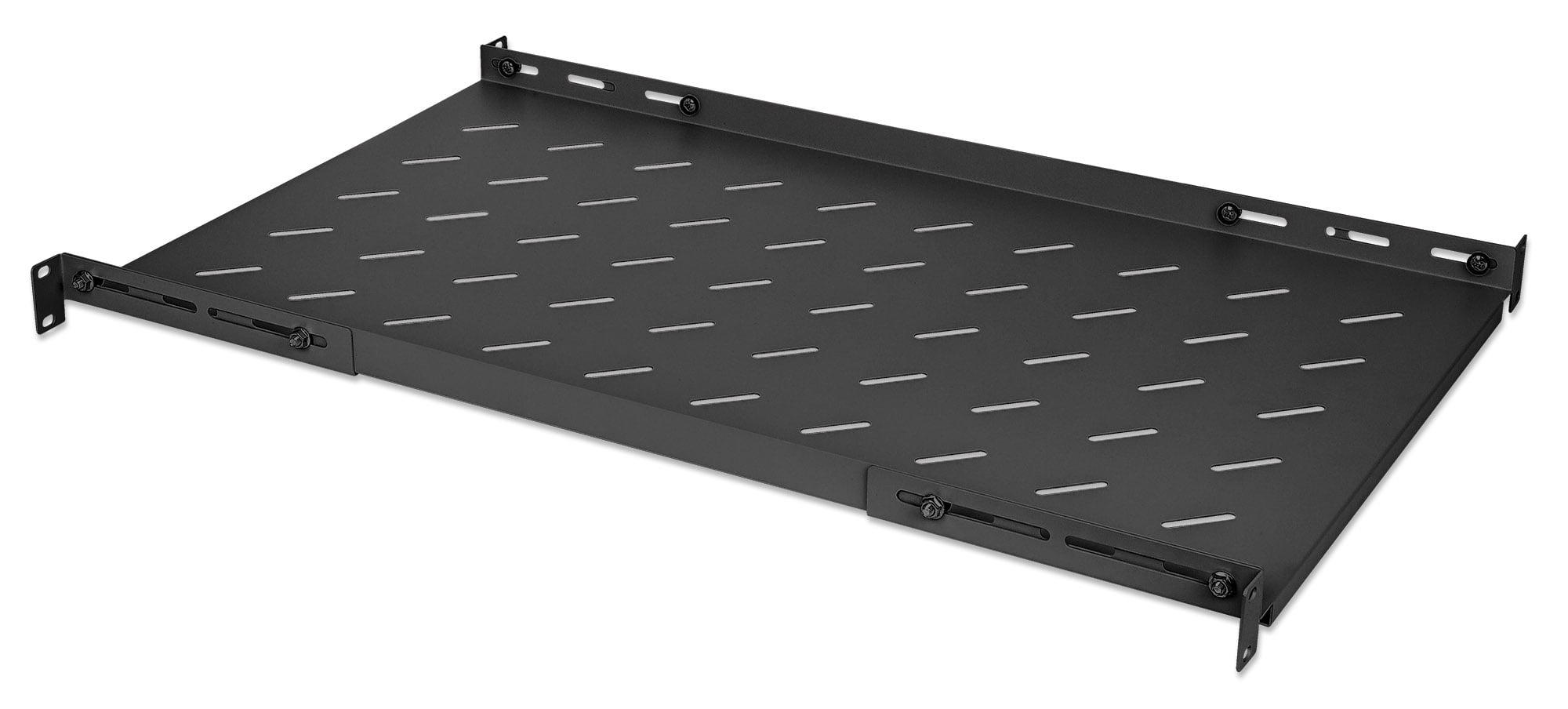 Mensola 19'' fissa con Profondità Regolabile da 750 a 950 mm 1U Nero - Intellinet I-CASE SLIDE-750BI