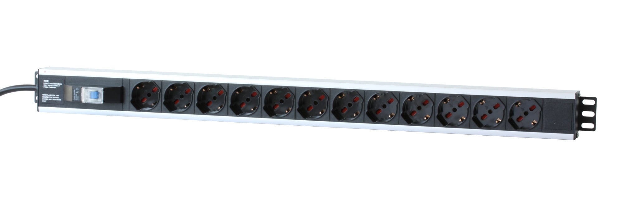 Multipresa Verticale 12 Posti da Rack 19'' con Magnetotermico Spina Italiana - Techly Professional I-CASE STRIP-12A