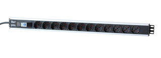 Vertical Multi-Stake by Rack 19" 12 Places with Magnetothermal - Techly Professional I-CASE STRIPS-12A