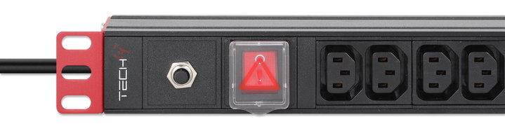 Multipresa 12 Posti VDE da Rack 19" con Interruttore Spina C20 1U - Techly Professional I-CASE STRIP-12C