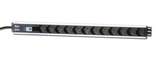 Multipresa Verticale per Rack 12 Posti Schuko Magnetotermico Spina Angolata - Techly Professional I-CASE STRIP-12SH 19"