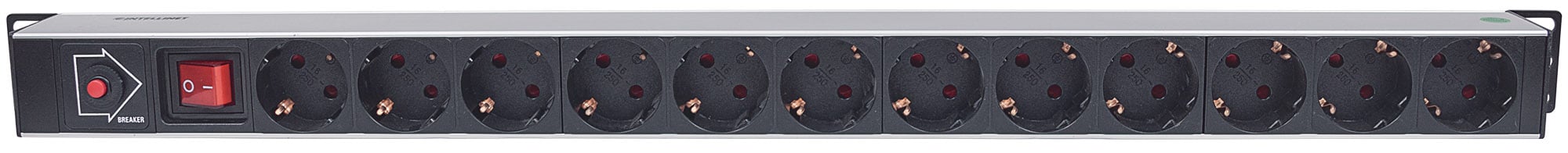 Multipresa Verticale per Rack 12 Posti Spina Schuko Angolata - Intellinet I-CASE STRIP-12SHI