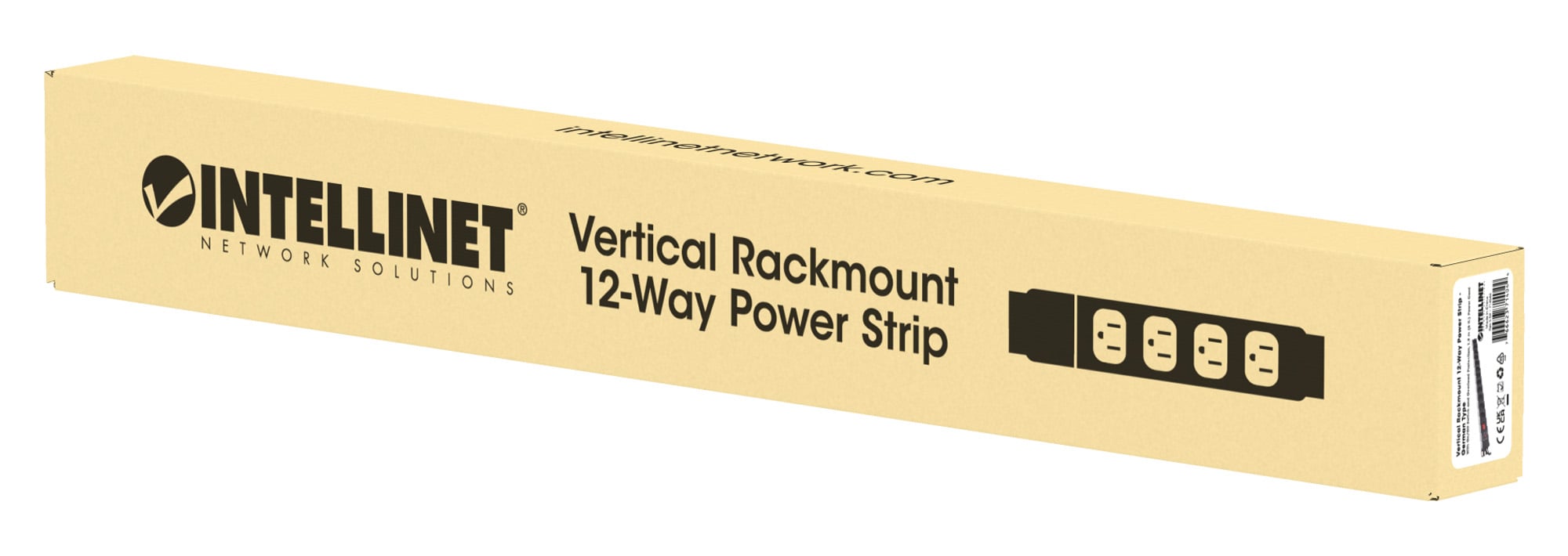 Multipresa Verticale per Rack 12 Posti Spina Schuko Angolata - Intellinet I-CASE STRIP-12SHI