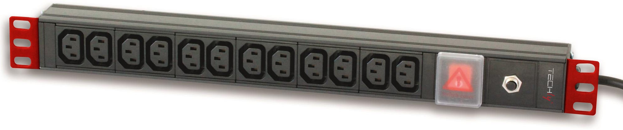 Multipresa 12 Posti VDE da Rack 19'' con Interruttore Spina Italiana 1U - Techly Professional I-CASE STRIP-12VDE