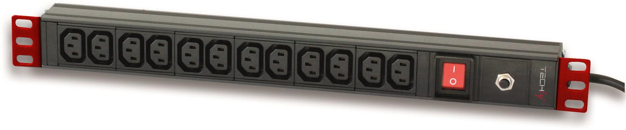 Multipresa 12 Posti VDE da Rack 19'' con Interruttore Spina Italiana 1U - Techly Professional I-CASE STRIP-12VDE