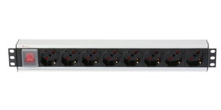 Rack 19" Power Strip with 8 Outlets, Switch 1,5U - Techly Professional I-CASE STRIP-18A