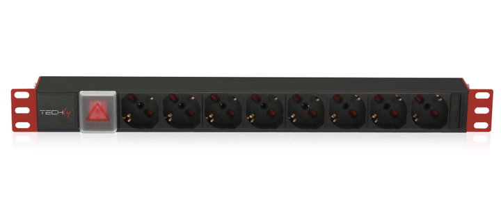 Multipresa 8 Posti da Rack 19'' con Interruttore Spina C20 1U - Techly Professional I-CASE STRIP-18C20