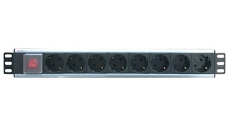 Multipresa 8 Posti da Rack 19" Interruttore Spina Schuko Angolata 1.5U - Techly Professional I-CASE STRIP-18SH