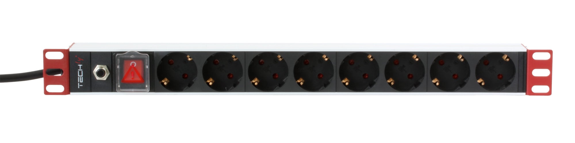 Multipresa 8 Posti da Rack 19'' Spina Schuko Angolata 1U - Techly Professional I-CASE STRIP-61UDIT