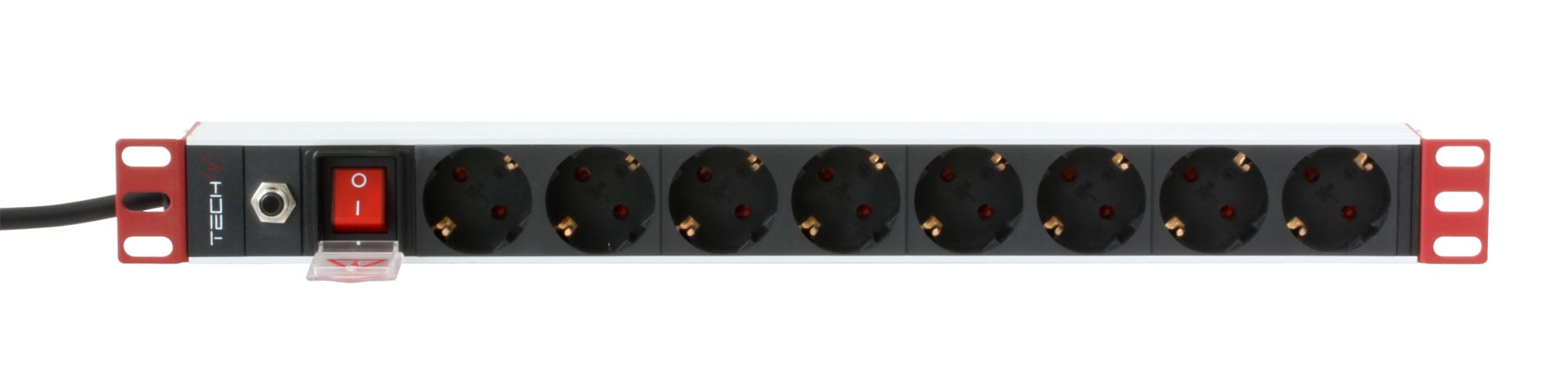 Multipresa 8 Posti da Rack 19'' Spina Schuko Angolata 1U - Techly Professional I-CASE STRIP-61UDIT