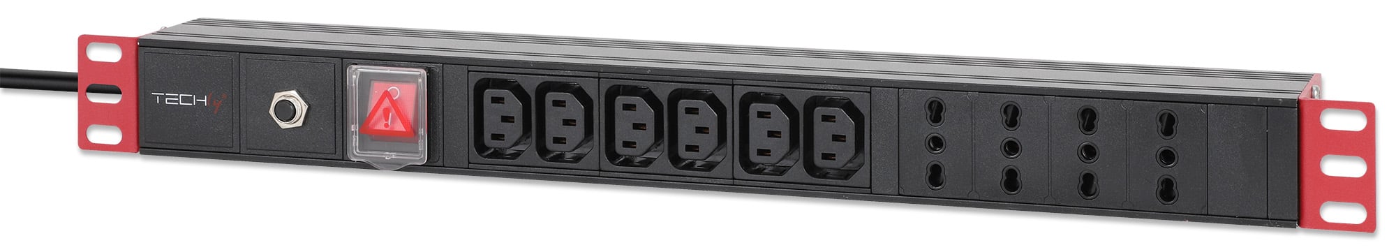 Multipresa 4 IT + 6 VDE da Rack 19'' con Interruttore Spina Italiana 1U - Techly Professional I-CASE STRIP-64