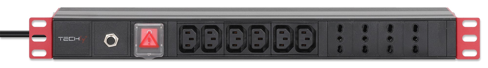 Multipresa 4 IT + 6 VDE da Rack 19'' con Interruttore Spina Italiana 1U - Techly Professional I-CASE STRIP-64