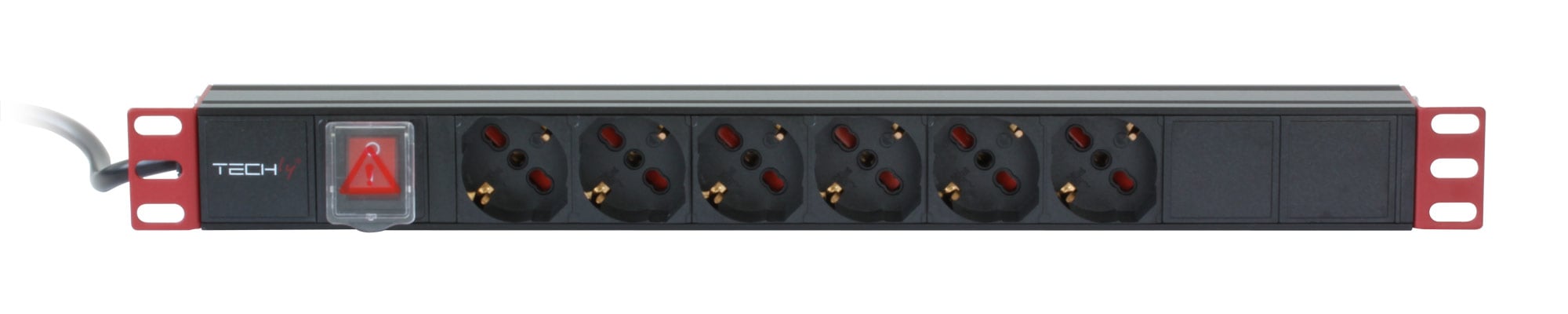 Multipresa 6 Posti da Rack 19'' con Interruttore Spina Italiana 1U - Techly Professional I-CASE STRIP-66U