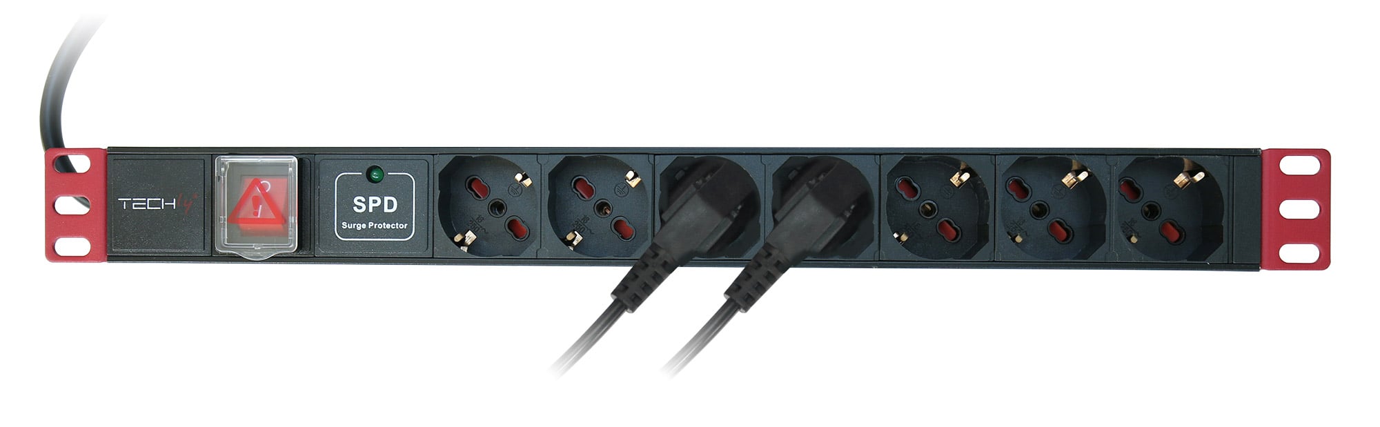 Multipresa da Rack 19'' 7 Posti con limitatore da sovratensioni - Techly Professional I-CASE STRIP-71U
