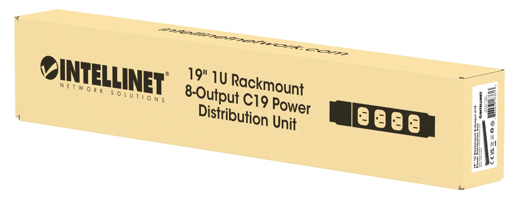 Multipresa montaggio a rack 19'' 1U 8 uscite C19 Spina Italiana - Intellinet I-CASE STRIP-819