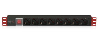 Power strip 8 outlets rack 19" with switch Italian plug 1U - Techly Professional I-CASE STRIP-81U