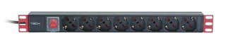 Multipresa 8 Posti da Rack 19" con Interruttore Spina Italiana Cavo 3m 1U - Techly Professional I-CASE STRIP-81U3