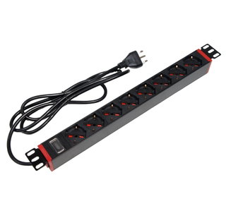Multipresa 8 Posti da Rack 19" con Staffe Ruotabili 360° Spina Italiana 16A - Techly Professional I-CASE STRIP-81U36