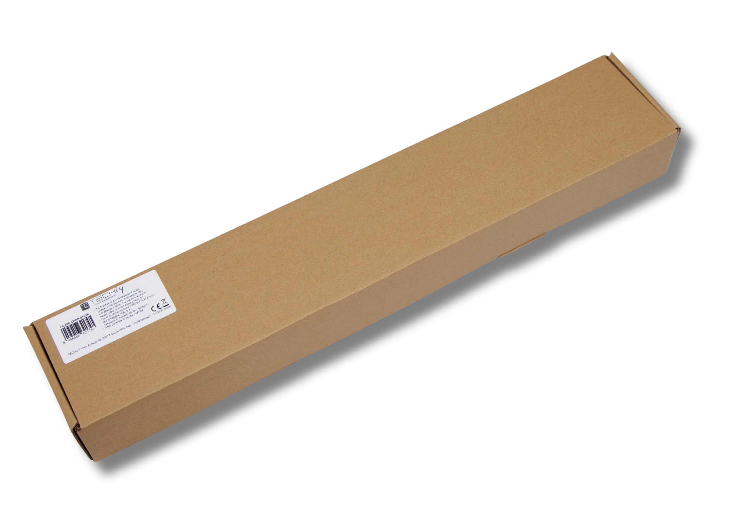 Multipresa 8 Posti da Rack 19'' con Staffe Ruotabili a 360° Spina Italiana - Techly Professional I-CASE STRIP-81U36