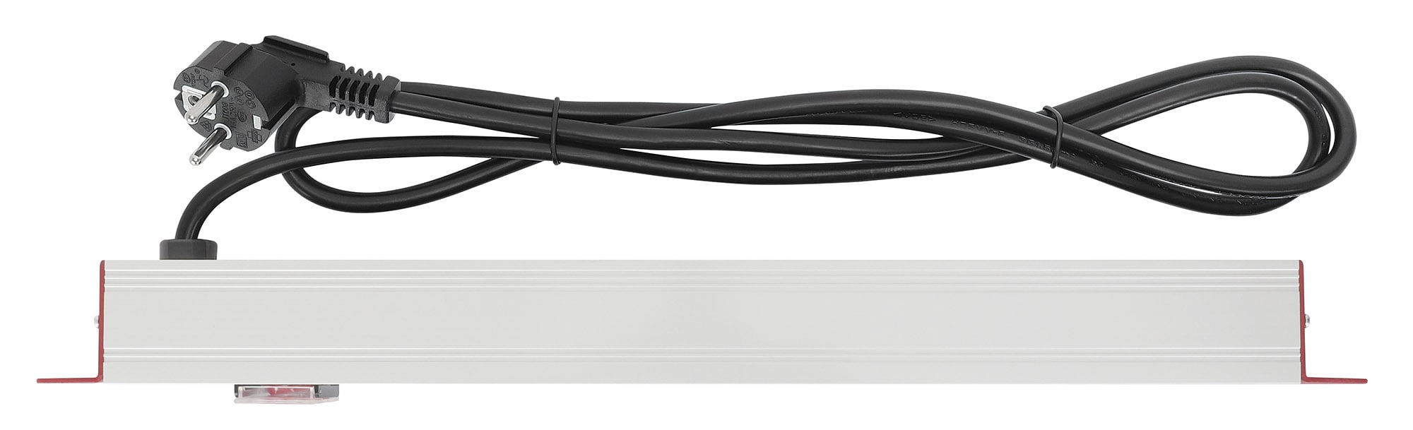 Multistake 8 Rack seats 19" Schuko Angolan switch 1U - Techly Professional I-CASE STRIPS-81UD