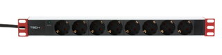 Multipresa 8 Posti da Rack 19'' Spina Schuko Angolata 1U - Techly Professional I-CASE STRIP-81UDIT