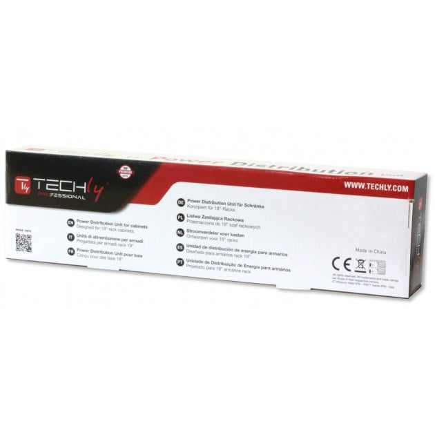 Multipresa 8 Posti da Rack 19'' Connettore C14 1U - Techly Professional I-CASE STRIP-81V2