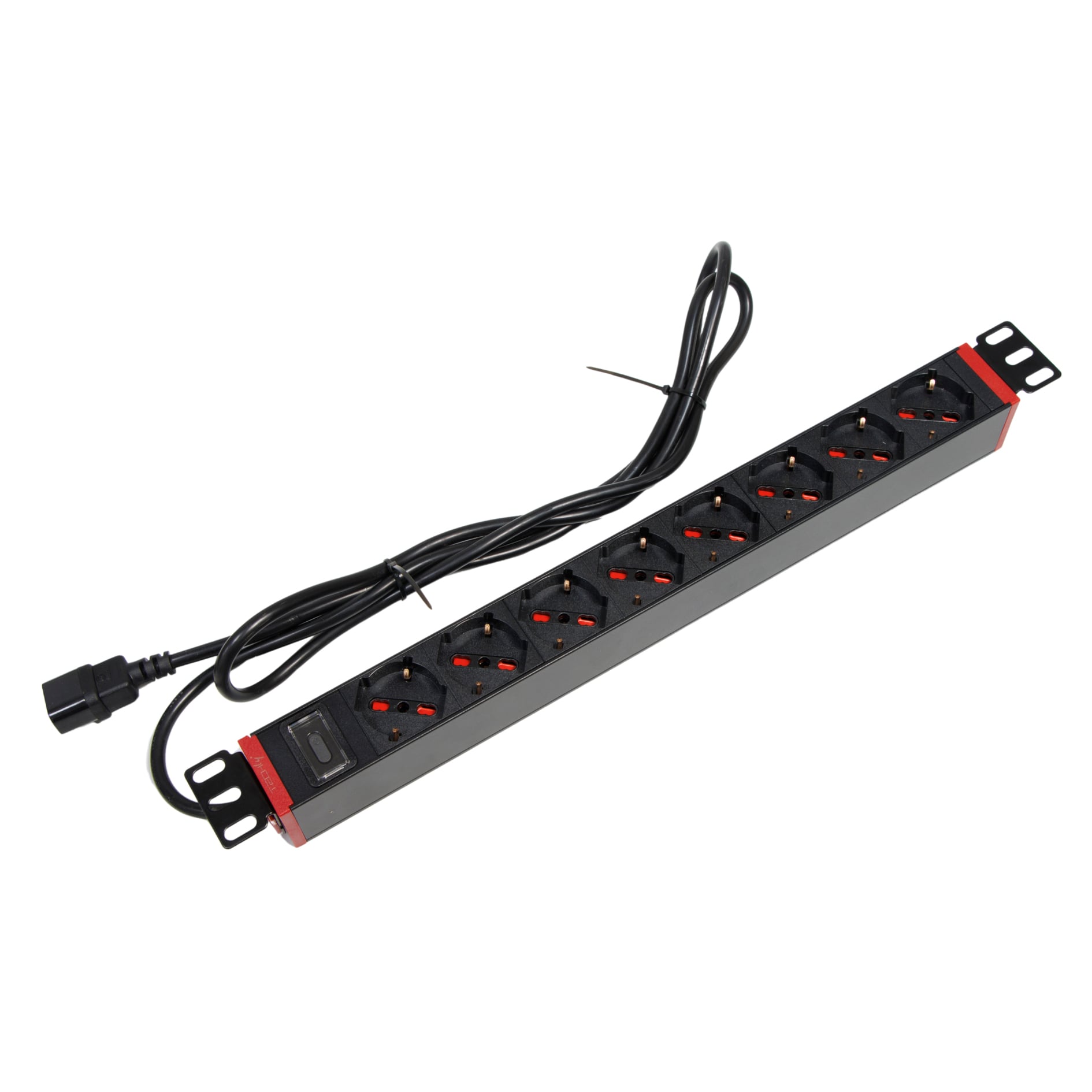 Multipresa 8 Posti da Rack 19'' con Staffe Ruotabili a 360° VDE 10A - Techly Professional I-CASE STRIP-81V36