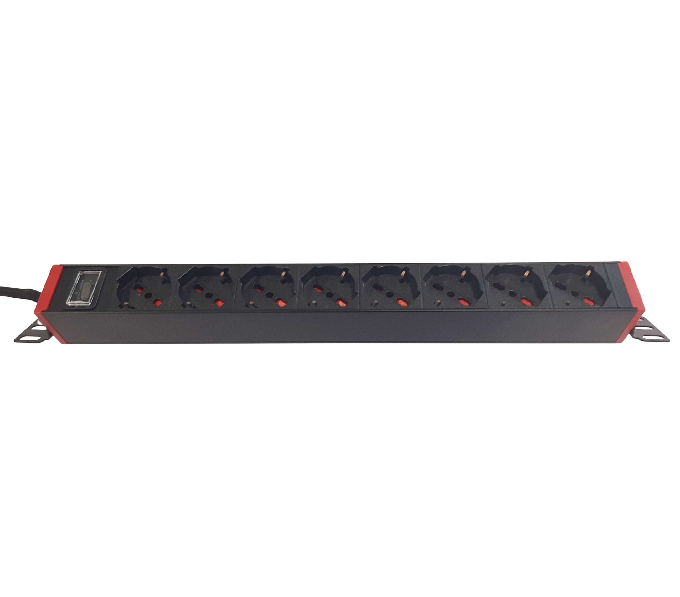 Multipresa 8 Posti da Rack 19'' con Staffe Ruotabili a 360° VDE 10A - Techly Professional I-CASE STRIP-81V36